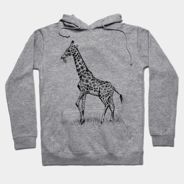 Giraffe Print Hoodie by rachelsfinelines